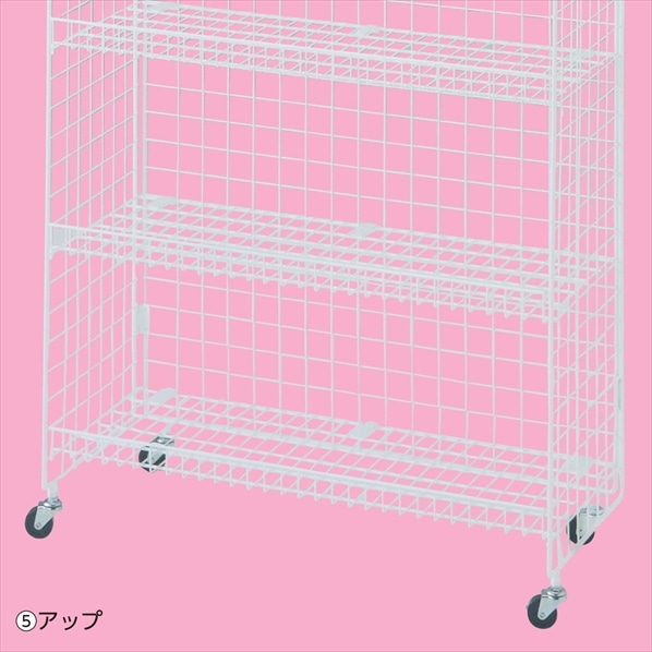 ネットラック ネット棚展開 幅92cm〔ストエキオリジナル〕 高さ135cm棚4段展開黒
