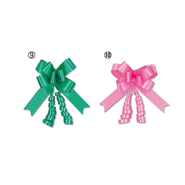 【50本】川崎リボン工業 リボンボウ 22mm幅×57cm ワンタッチリボン ピンク