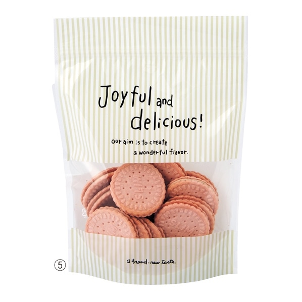 ジップ付きスタンドバッグ ピンク 大