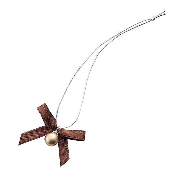 【10個】ヘッズ ビーズ付きゴムリボン シャインゴールド