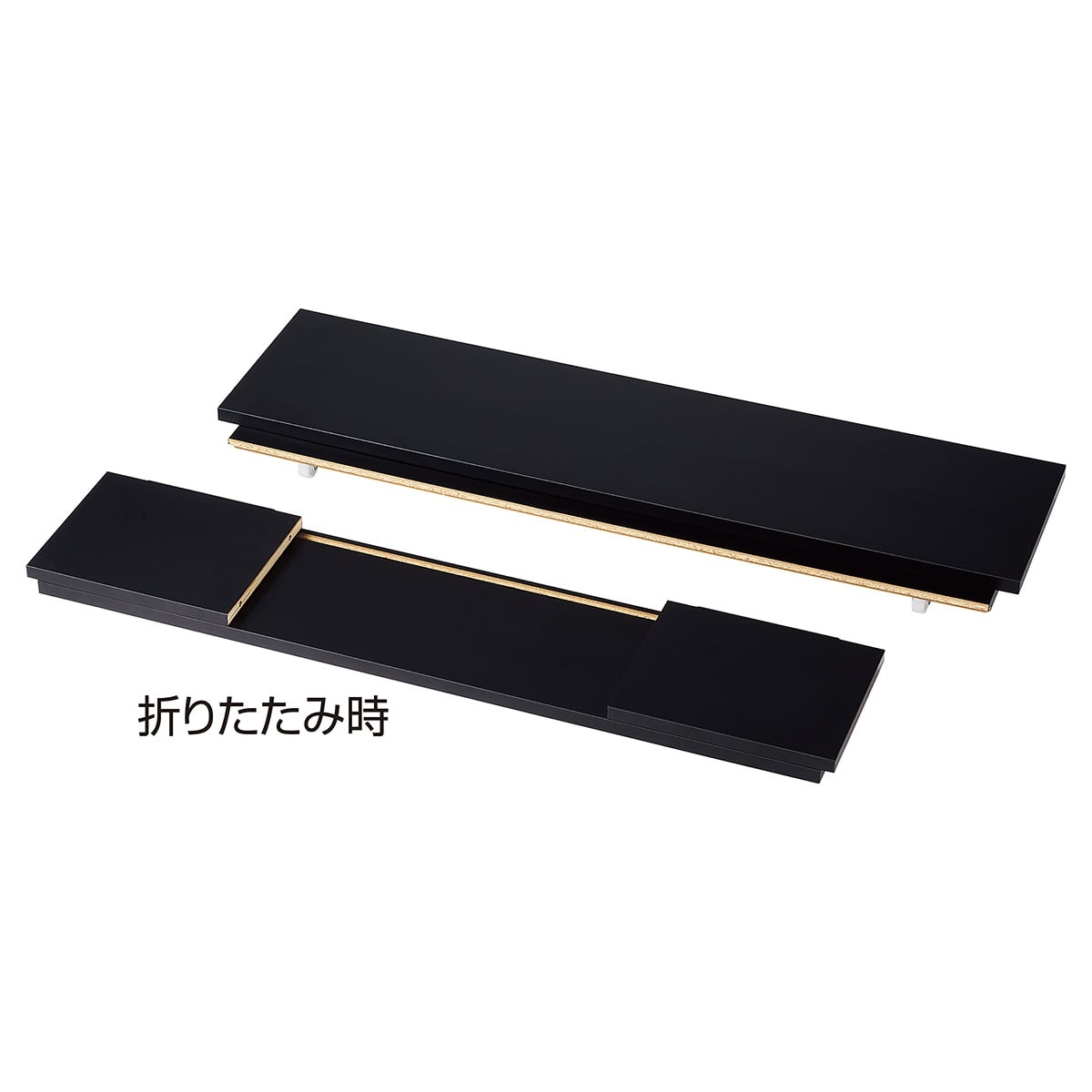 木製折りたたみ収納トロッコ 幅120×奥行40cm用〔ストエキオリジナル〕 ホワイト