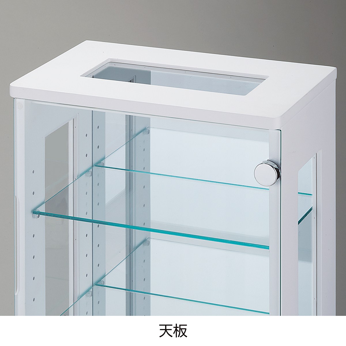 木製コレクションケース 高さ150cm〔ストエキオリジナル〕 ホワイト