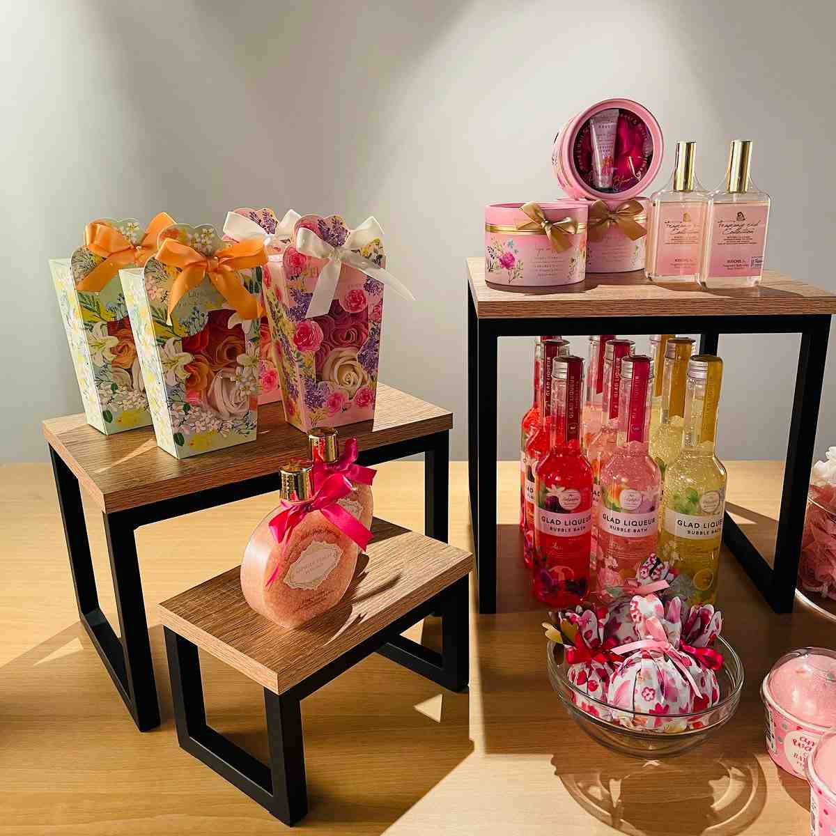 スチール脚コの字ラック ラスティック柄×黒脚〔ストエキオリジナル〕 幅60cm