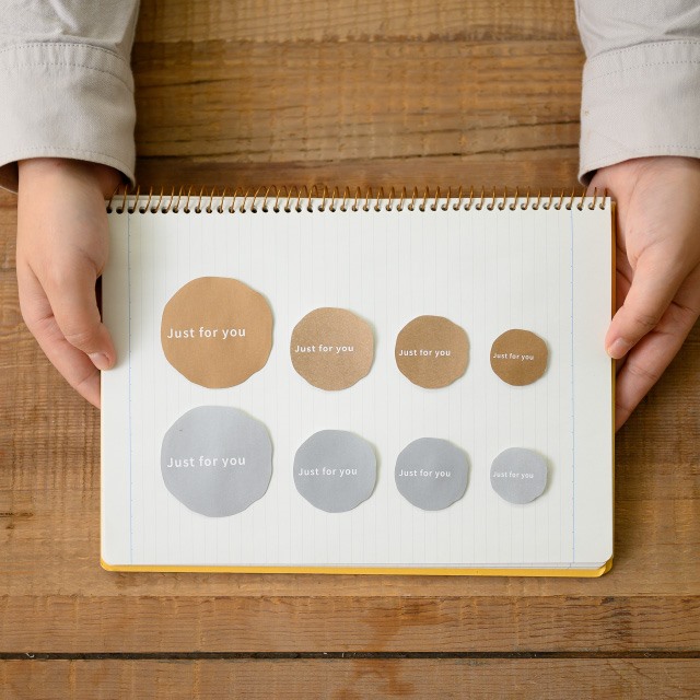 【100枚】ジャストフォーユー ギフトシール マットゴールド XS