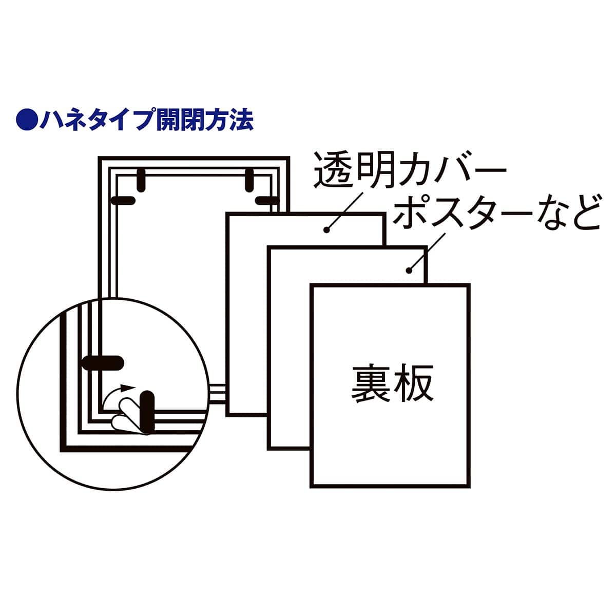 木製ポップフレーム ブラウン A4