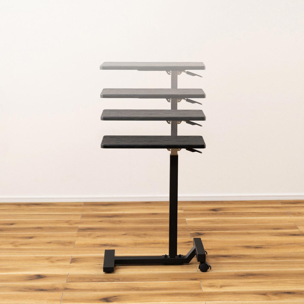 昇降サイドテーブル ブラック