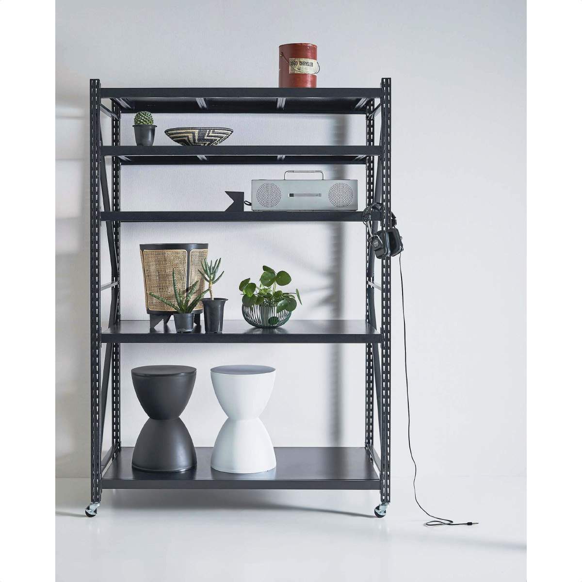 4台 スツール ブラック