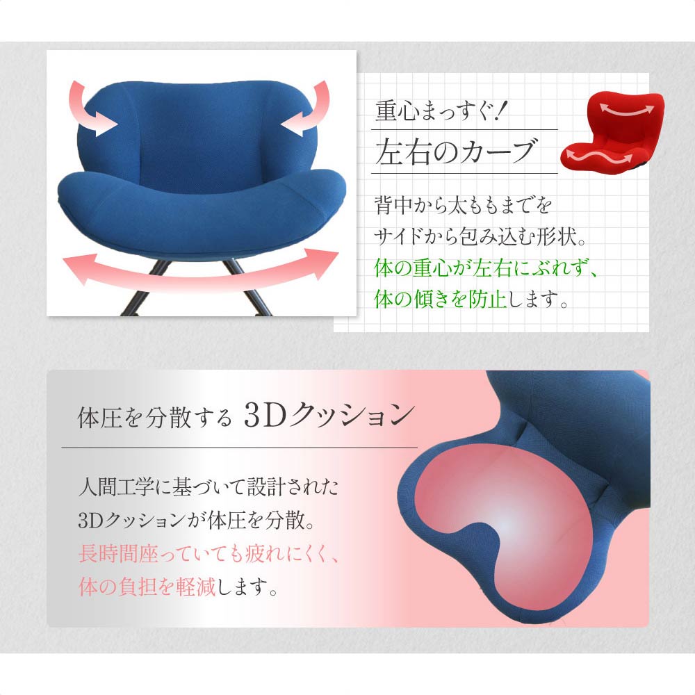 美姿勢チェア デスクチェア  ブラック
