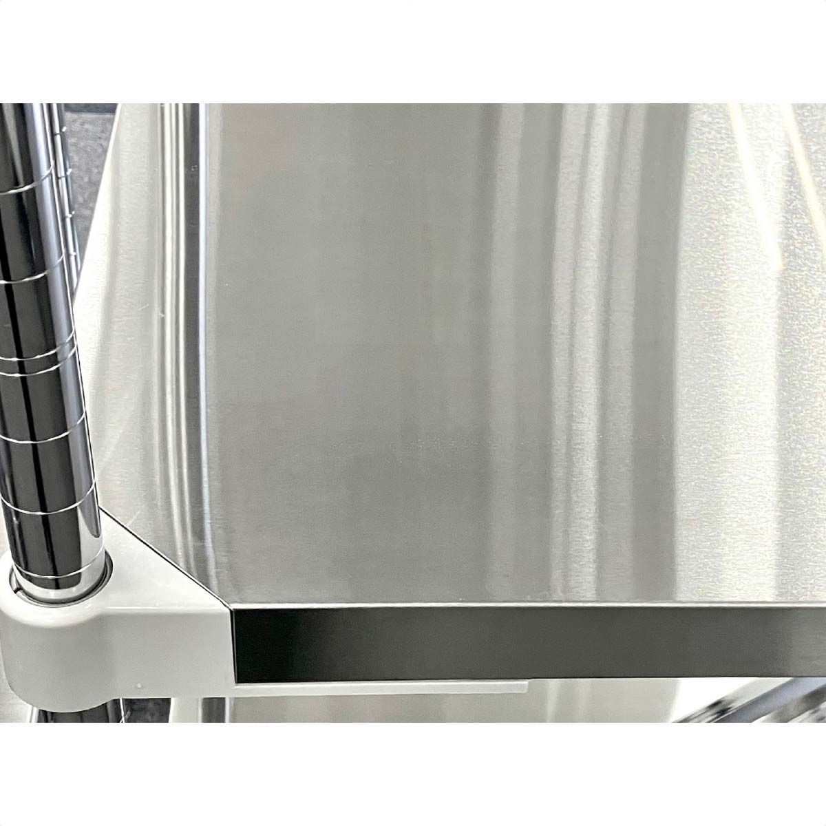 ステンレス作業台ワゴン シルバー取っ手 46×60cm 2段