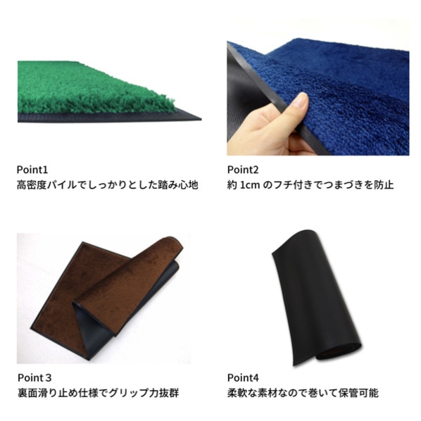 吸水・泥落とし玄関マット エメラルド(40 x 60 cm): 店舗