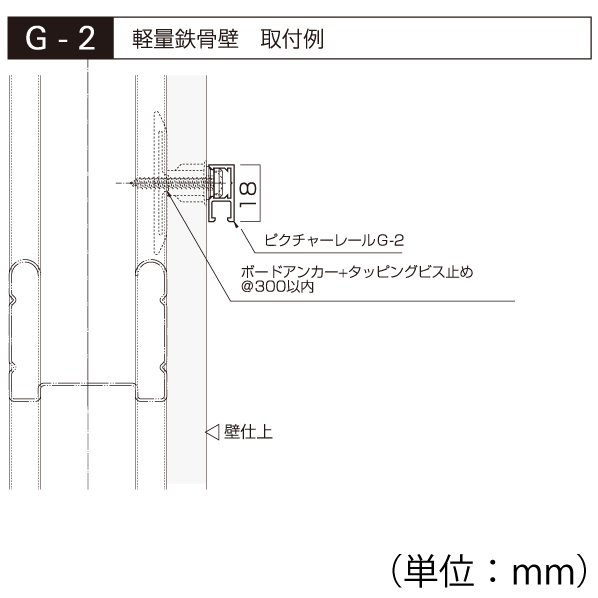 G-2 ピクチャーレール G-2 ピクチャーレールシルバー 2m1本