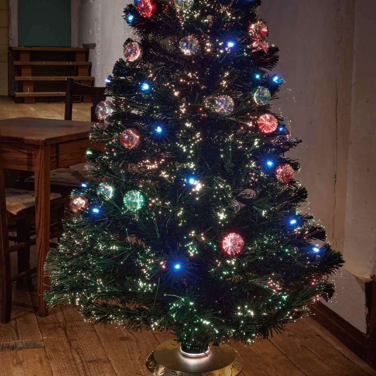 ギアシェイプ ファイバークリスマスツリー H150xW76cm【通販】ストア