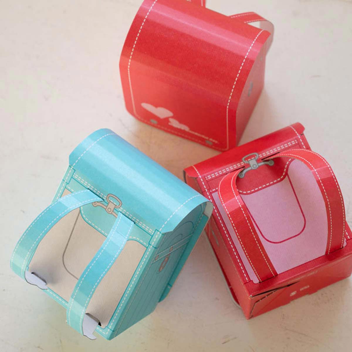 【10枚】 ランドセル型ギフトボックス レッド