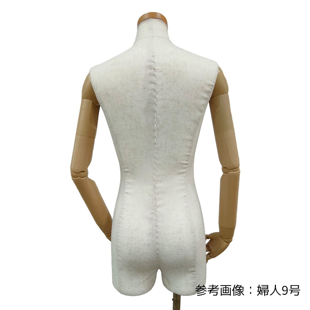 婦人腕付き芯地張トルソー〔ストエキオリジナル〕 9号 スチールベース