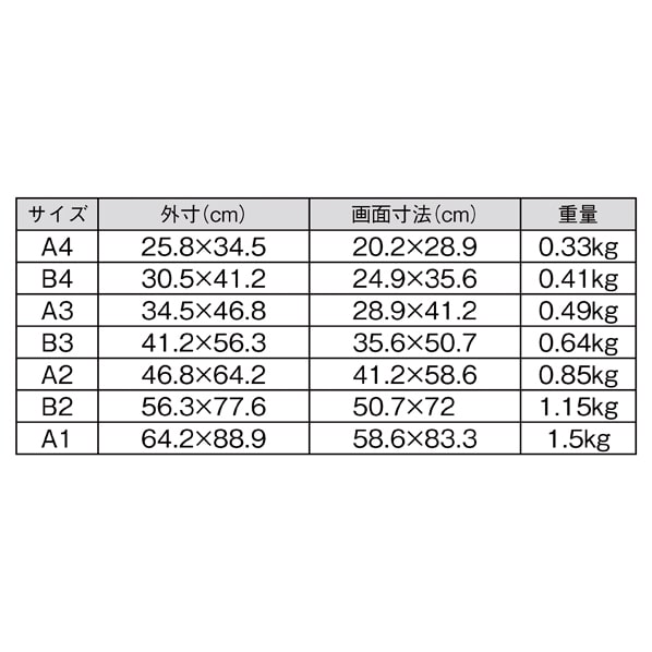 軽量木製ポスターパネル(UVカット) ナチュラル A4