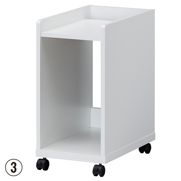 白井産業 オフィスコ2 木製デスク周りワゴン 天板付タイプ