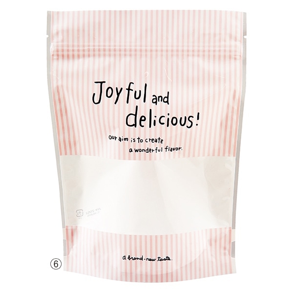 ジップ付きスタンドバッグ ピンク 大