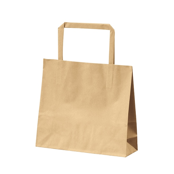 クラフト手提げ紙袋 平ひも 茶無地 ローコストタイプ 全9サイズ展開 通販 ストア エキスプレス