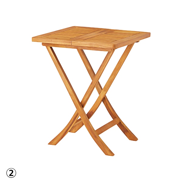 AZUMAYA 折りたたみチェア＆テーブル チーク材 テーブル 1台