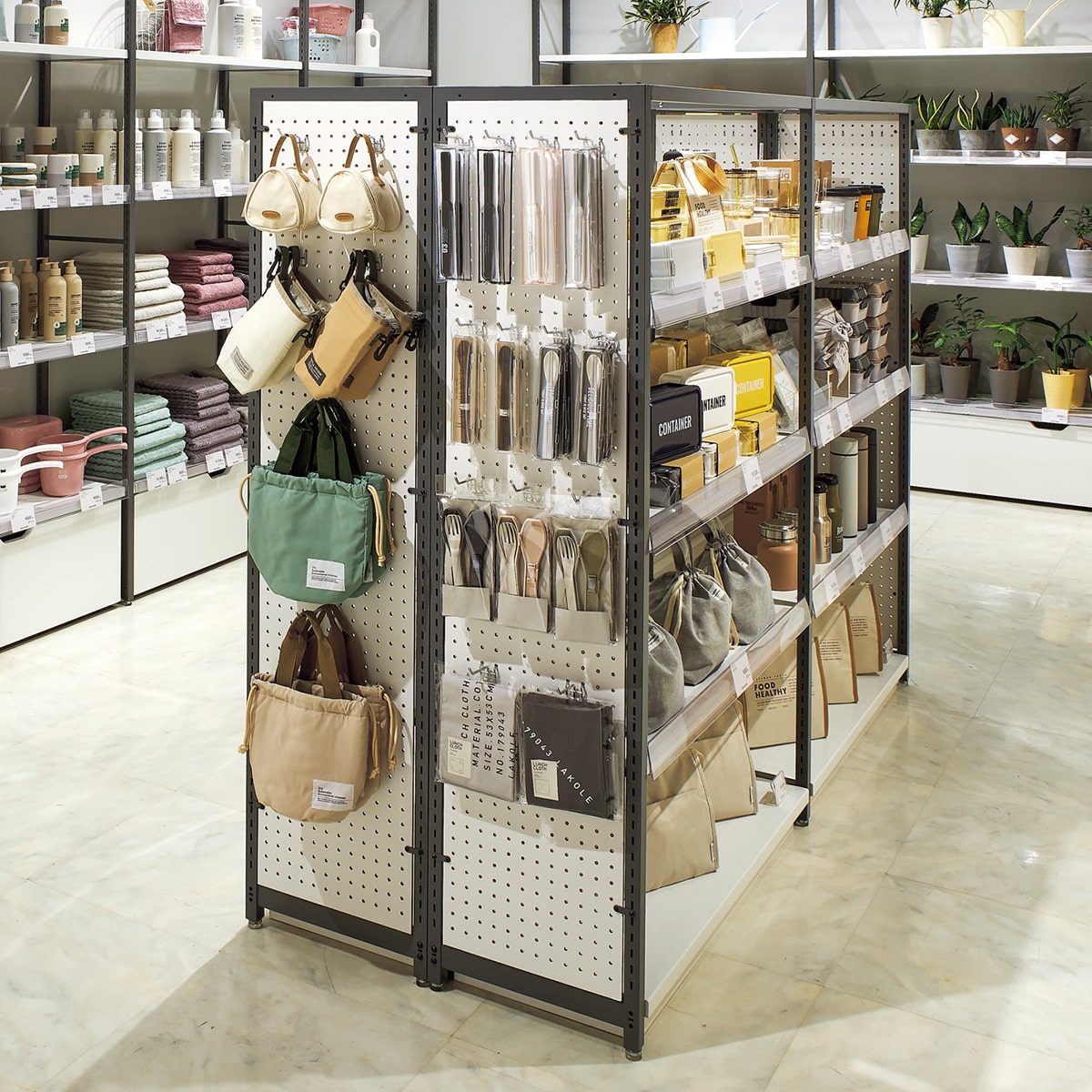 サイドパネル 奥行35cmタイプ 有孔あり ホワイト ラテラル・ロコ用〔ストエキオリジナル〕 高さ135cm