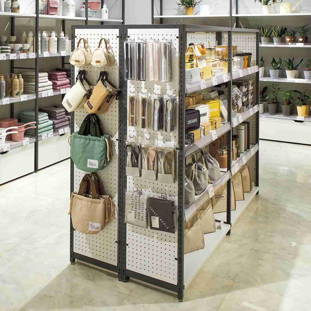 サイドパネル 奥行40cmタイプ 有孔あり ホワイト ラテラル・ロコ用〔ストエキオリジナル〕 高さ135cm