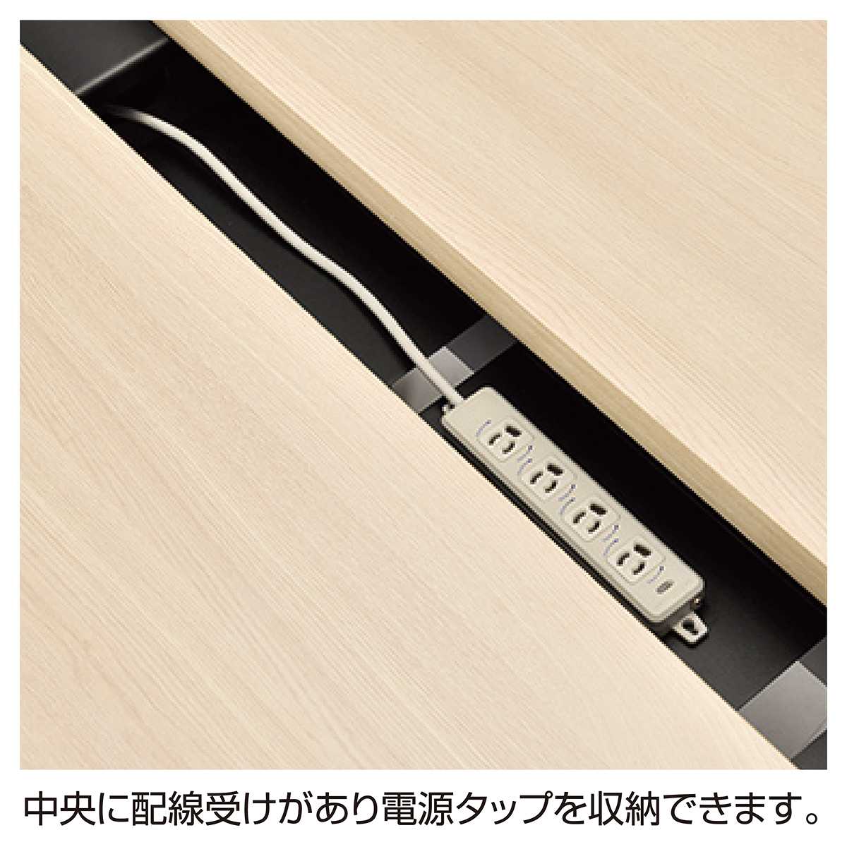 ソリード フリーアドレス用デスク 幅240×奥行120cm ホワイト脚 オーク 2連タイプ