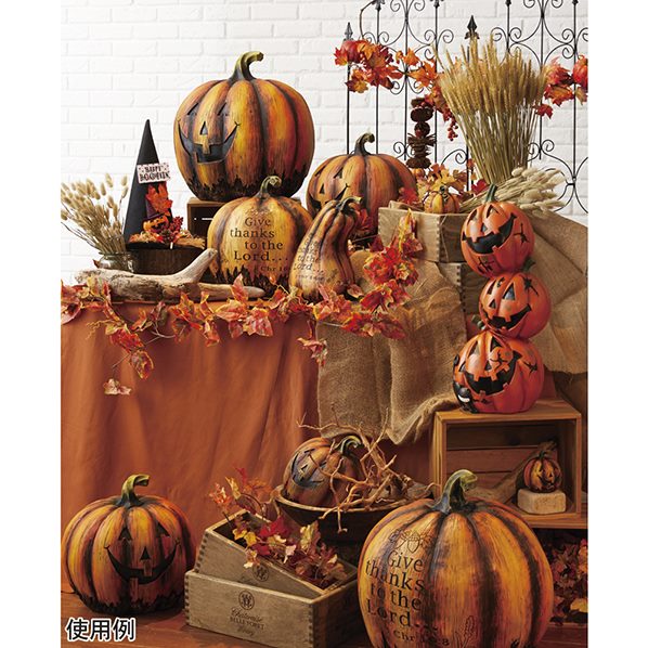 パンプキンオブジェオレンジ 1個 3個 10種類展開