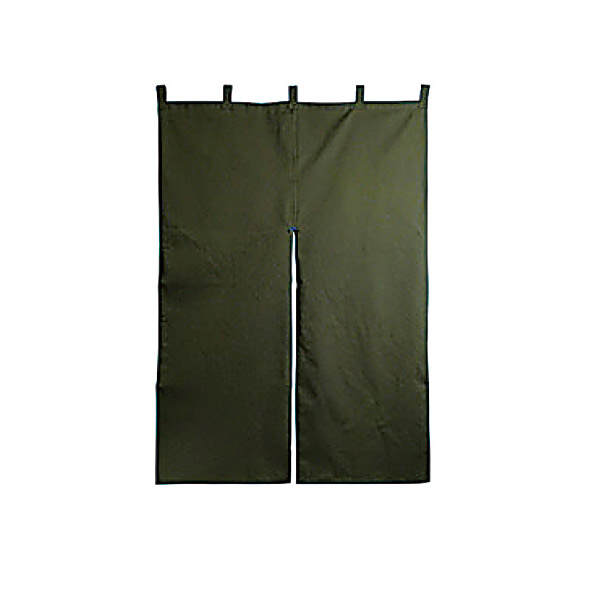 無地のれん(半間) 白