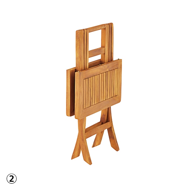 AZUMAYA 折りたたみチェア＆テーブル チーク材 テーブル 1台