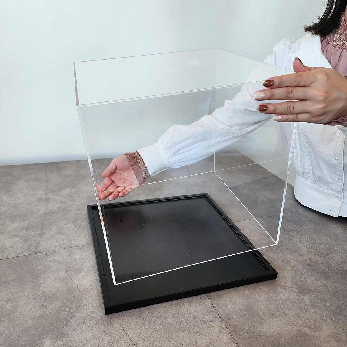 木製ステージ〔ストエキオリジナル〕 25cm角用 ホワイト