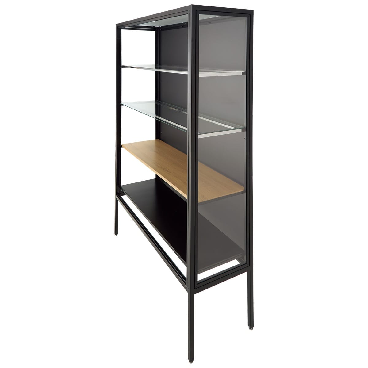 使用例 ※中間棚(ガラス、アクリル、木目調スチール、ブラック)は別売