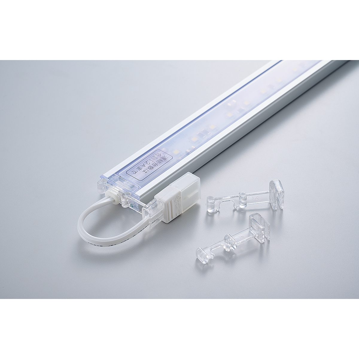 LED棚下照明SSコネクタータイプ 平型クリアタイプ ホワイト 75cm用 昼光色