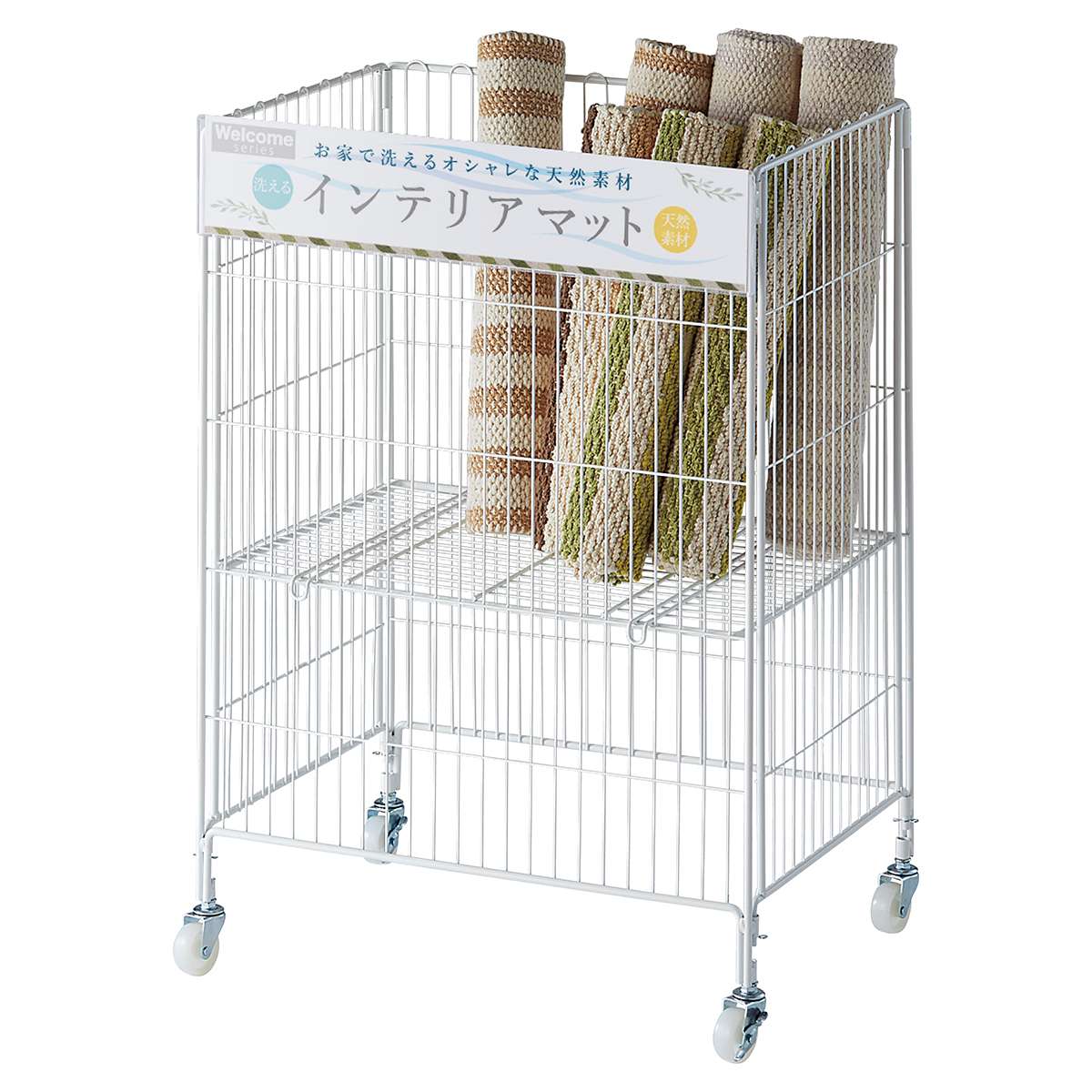 (4)W60×D45cm 使用例 ※ワゴン用ポップケース別売