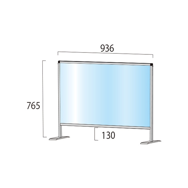 透明パーテーションスタンド 1台 窓部 幅60*高さ45cm