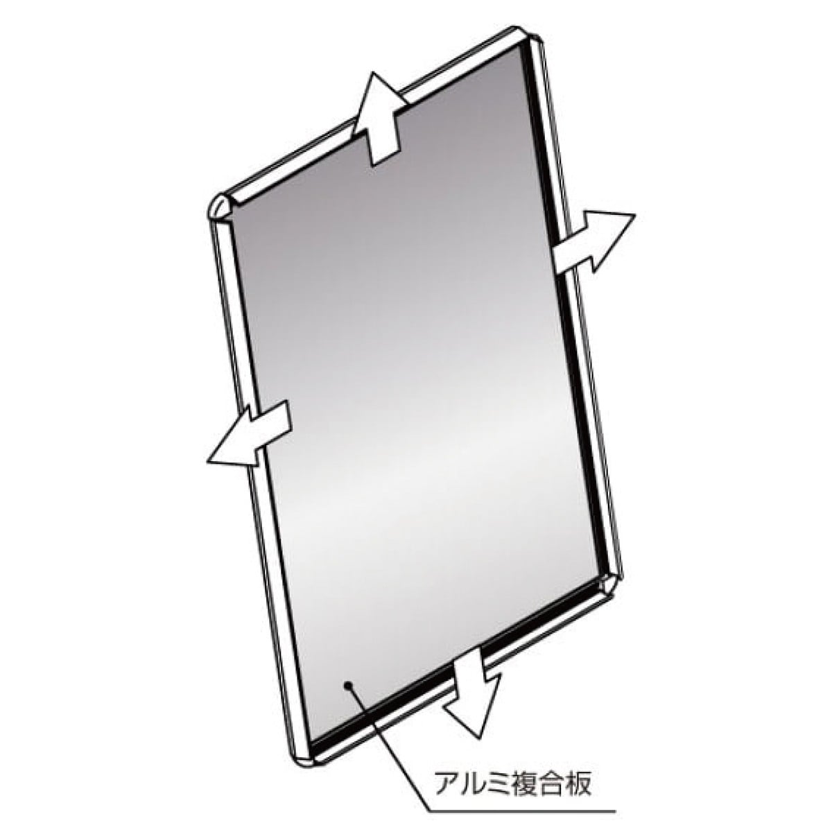 屋外対応LEDポスタースタンド(片面仕様) B2 シルバー