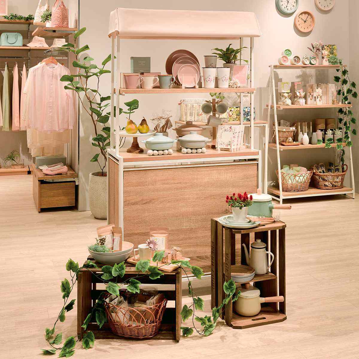 幅90ハコマルシェ 本体 奥行45 ホワイトラスティック イメージ