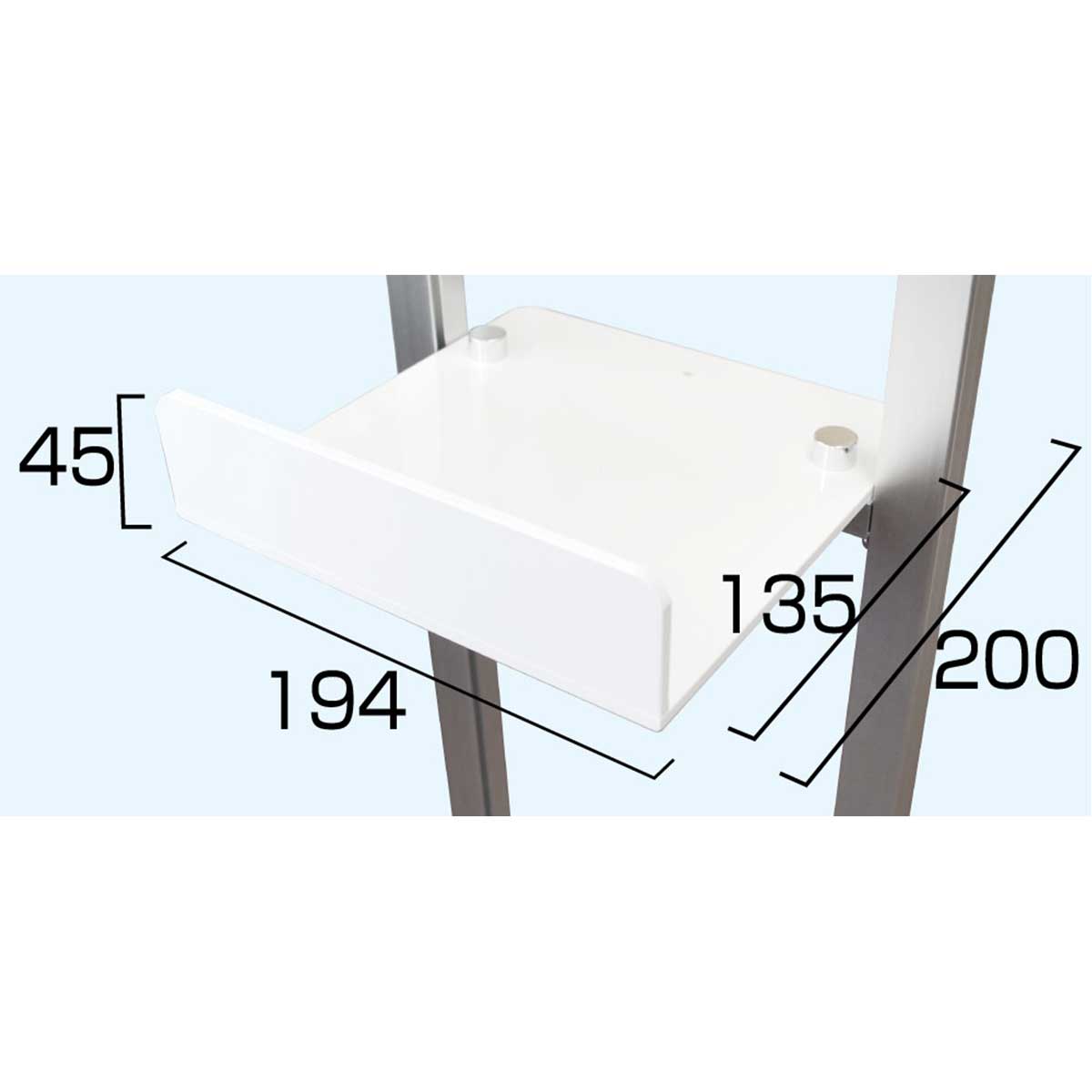 A4サイン付き消毒液スタンド シルバー