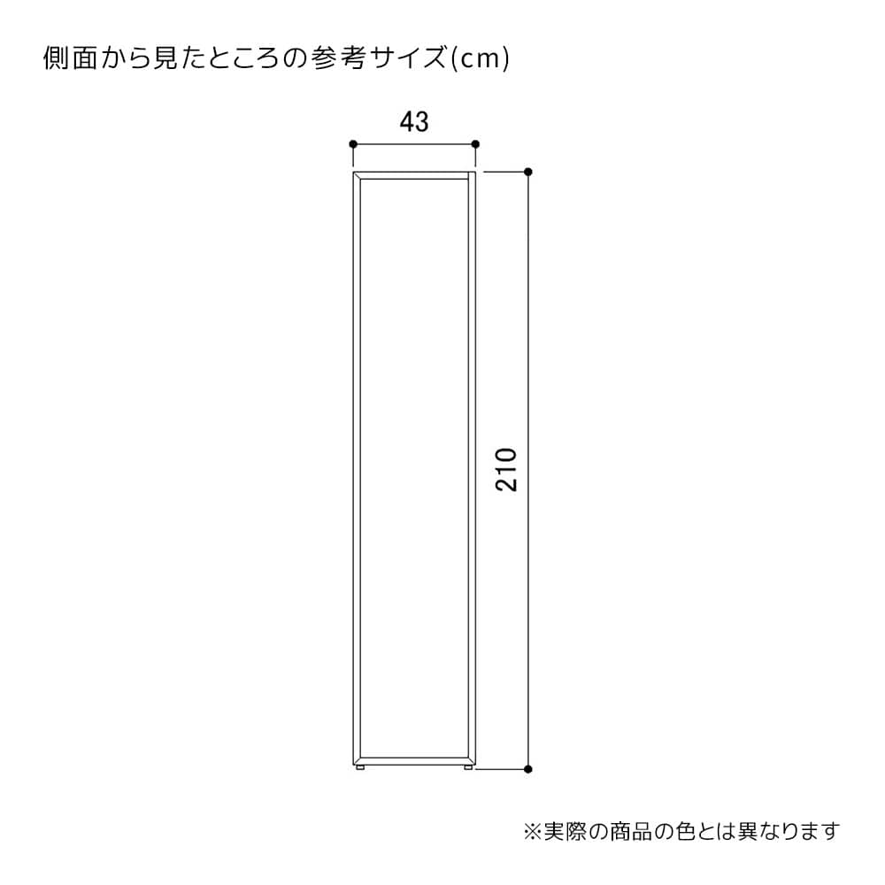 UR壁面タイプ 幅120×高さ210cm 本体 ホワイト〔ストエキオリジナル〕 オープンタイプ