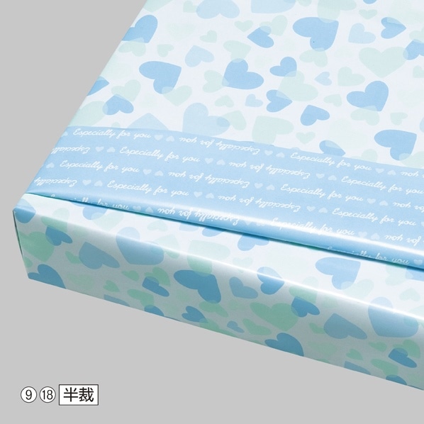 ヘッズ リバーシブル 包装紙 半裁 リトルハート