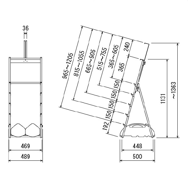 屋外用イーゼル：MS154・MS155 MS154