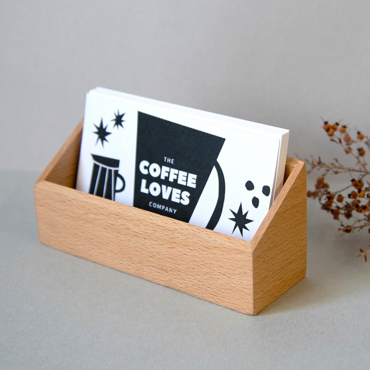 木製カタログケース A4三つ折り