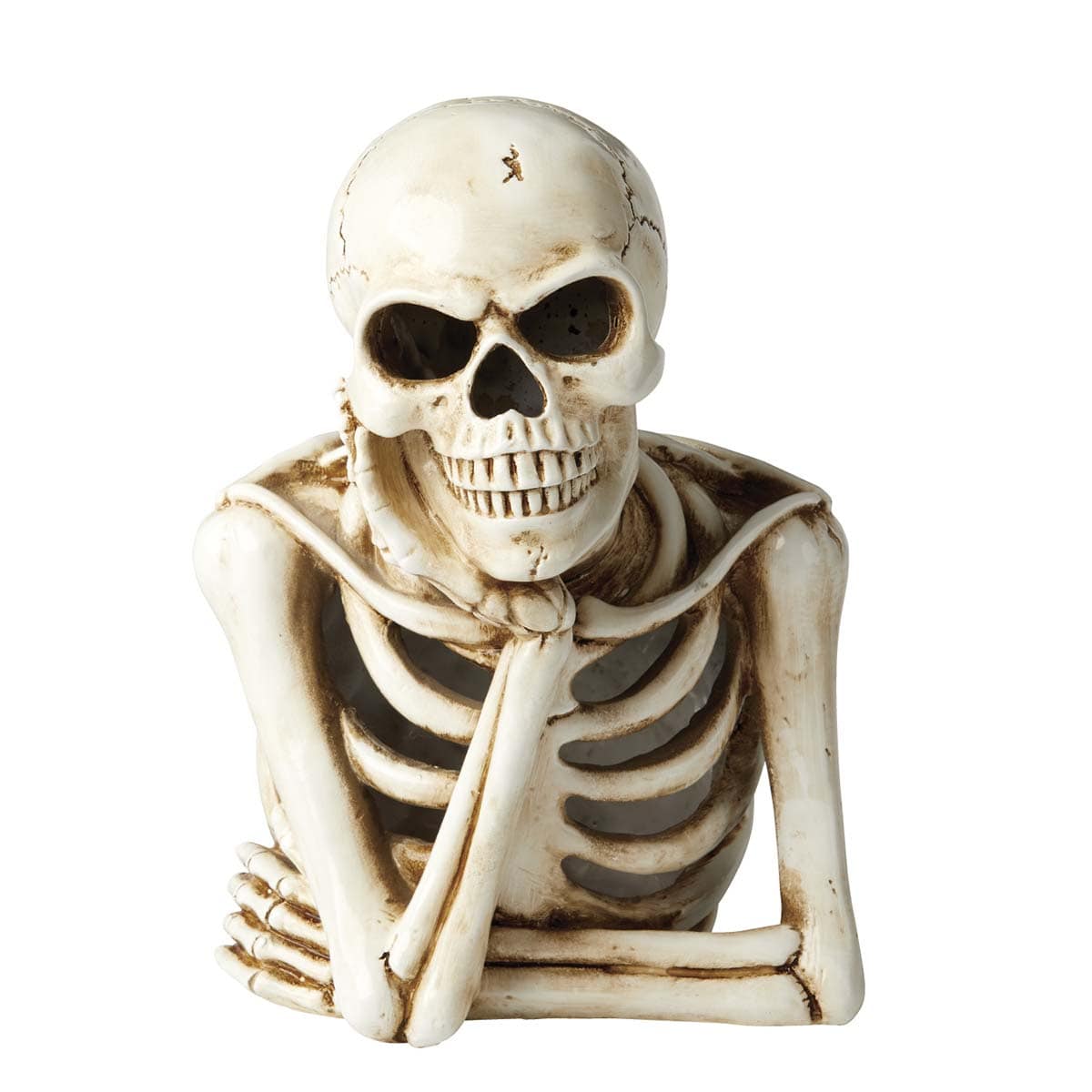 光る 頬杖ドクロ 上半身 高さ23 5cm 通販 ストア エキスプレス