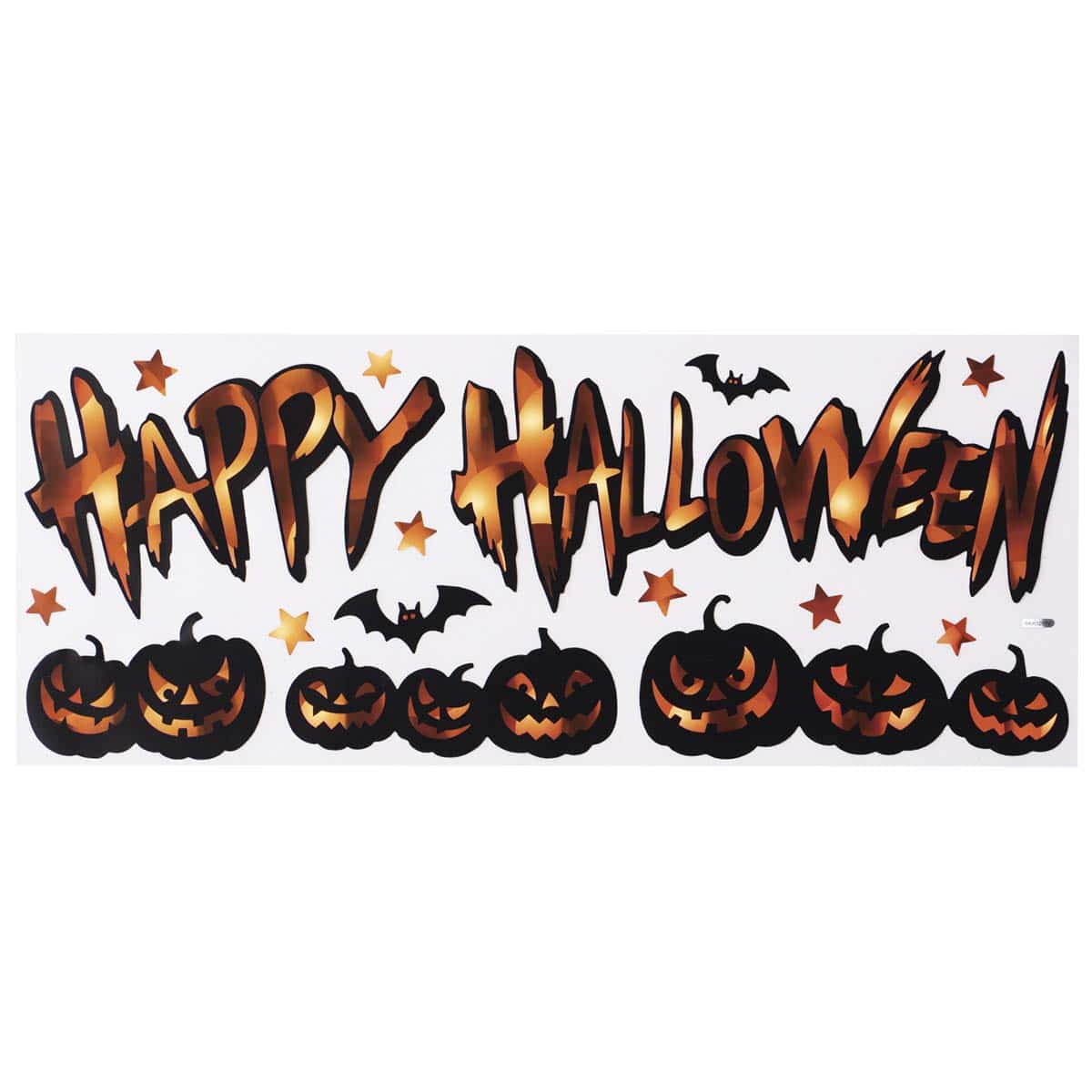ハロウィンホログラムウォールステッカー ハッピーパンプキン【ハロウィン ディスプレイ ウインドウ シール】 ハロウィンホログラムウォールステッカー ハッピーパンプキン【ハロウィン ディスプレイ ウインドウ シール】