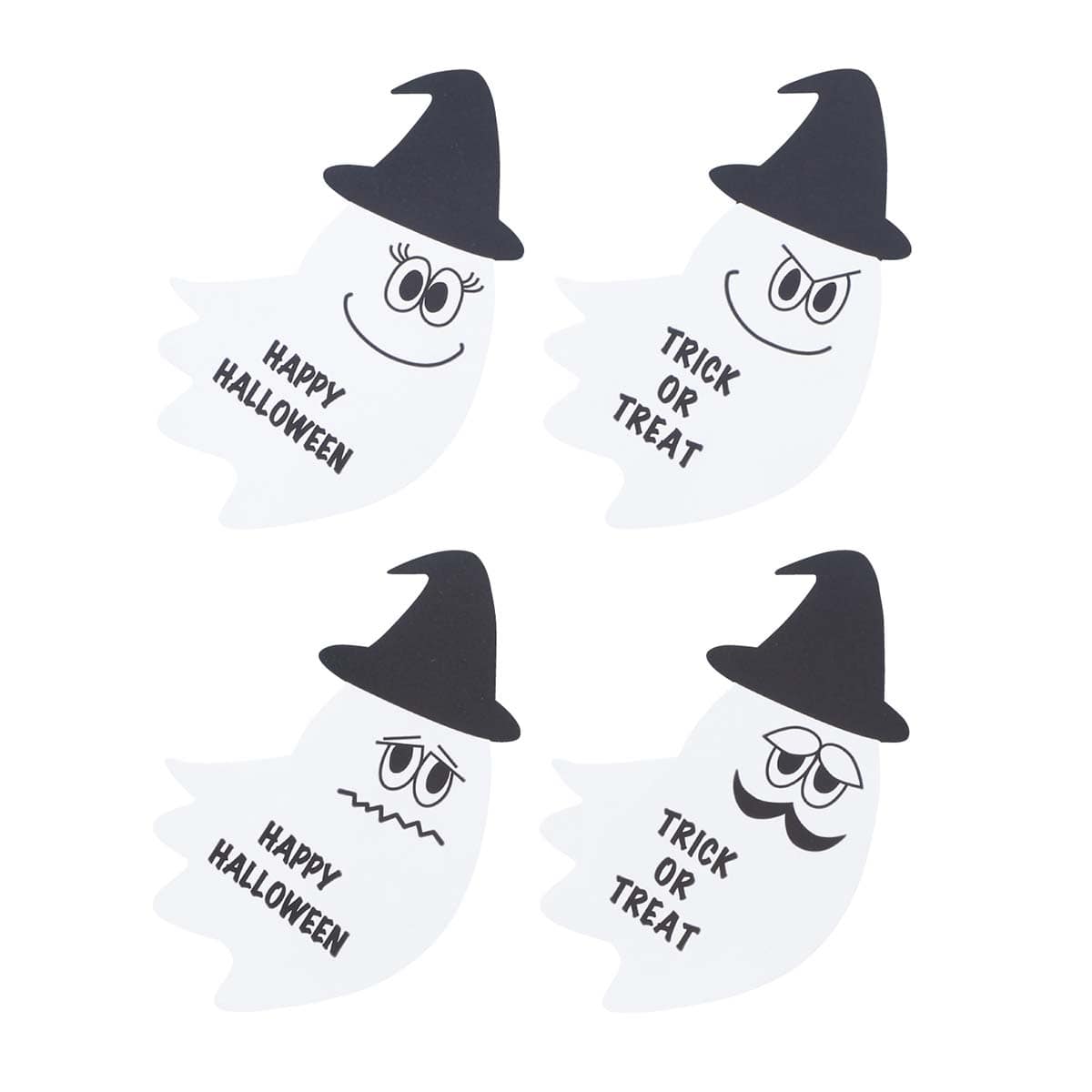 ハロウィン ポップシール 100枚 ギフト向け おばけ 帽子 星柄 通販 ストア エキスプレス