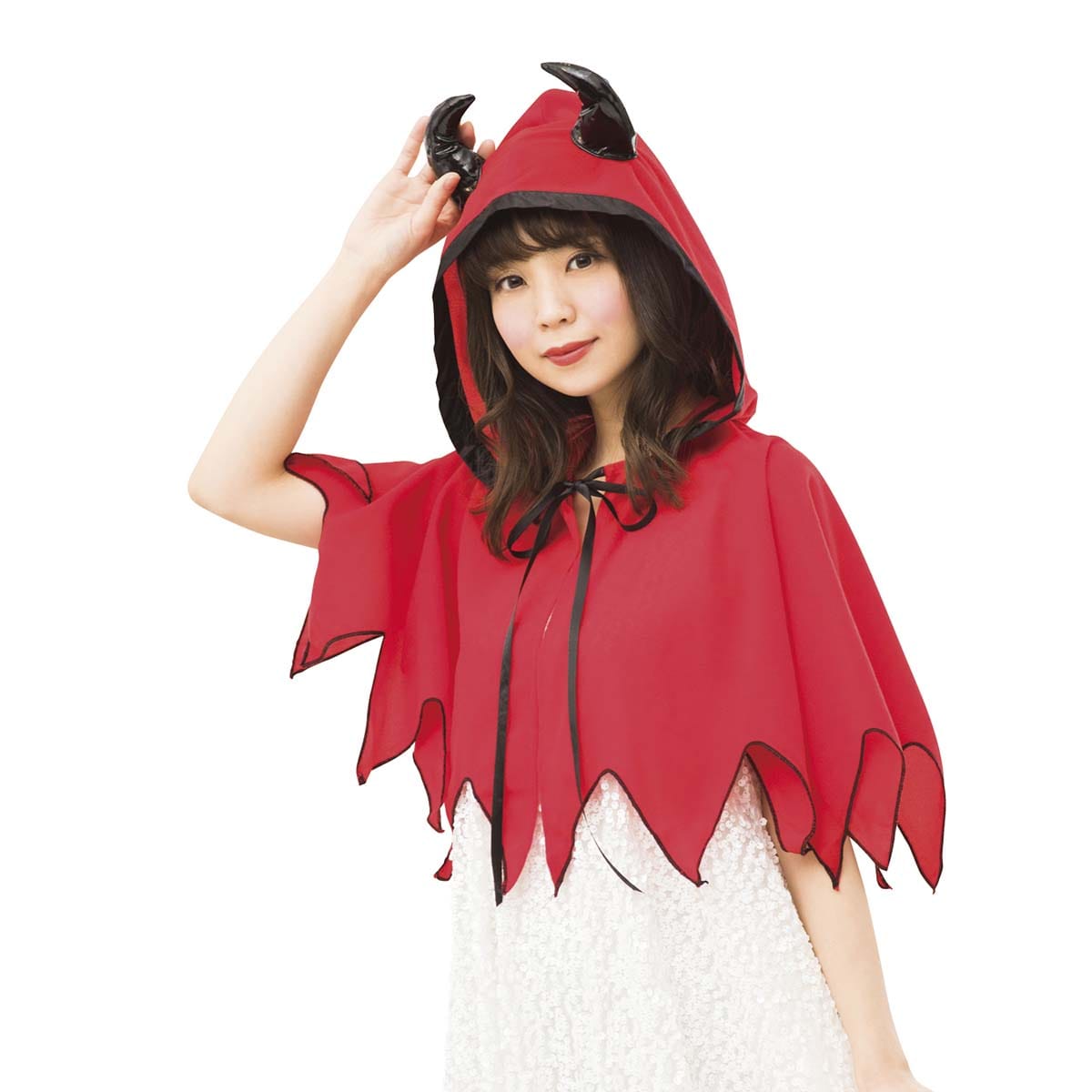 デビルフードケープ赤 フリーサイズ ハロウィン コスプレ 男女兼用 通販 ストア エキスプレス