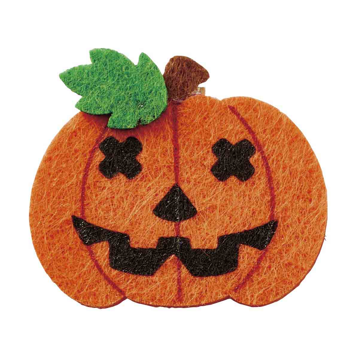 ハロウィンフェルトクリップ 6個 オレンジパンプキン ゴースト 通販 ストア エキスプレス