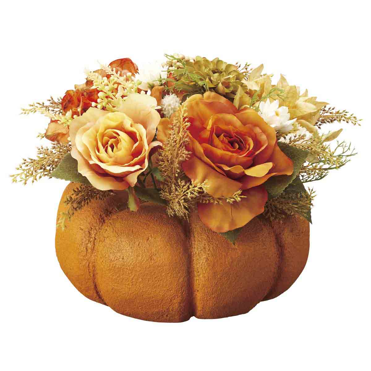 ビッグパンプキンアレンジ 直径26cm 秋装飾 ディスプレイ 造花 置物 通販 ストア エキスプレス