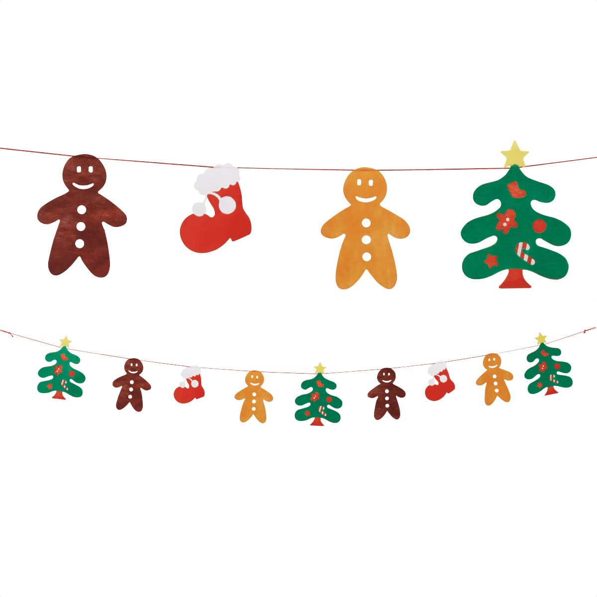 ジンジャーマン クリスマスツリー ペーパーバナー 180cm クリスマス ディスプレイ 店舗装飾 吊るし飾り 通販 ストア エキスプレス