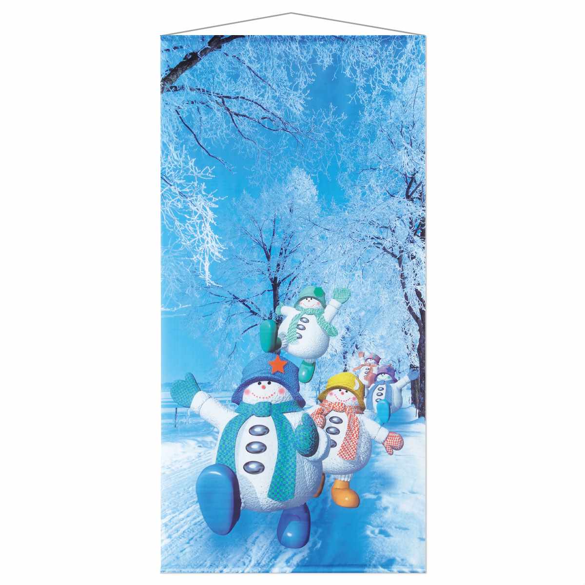 クリスマスタペストリー樹氷スノーマン 90 180cm クリスマス ディスプレイ 店舗装飾 クリスマス飾り 吊るし飾り 壁面 通販 ストア エキスプレス