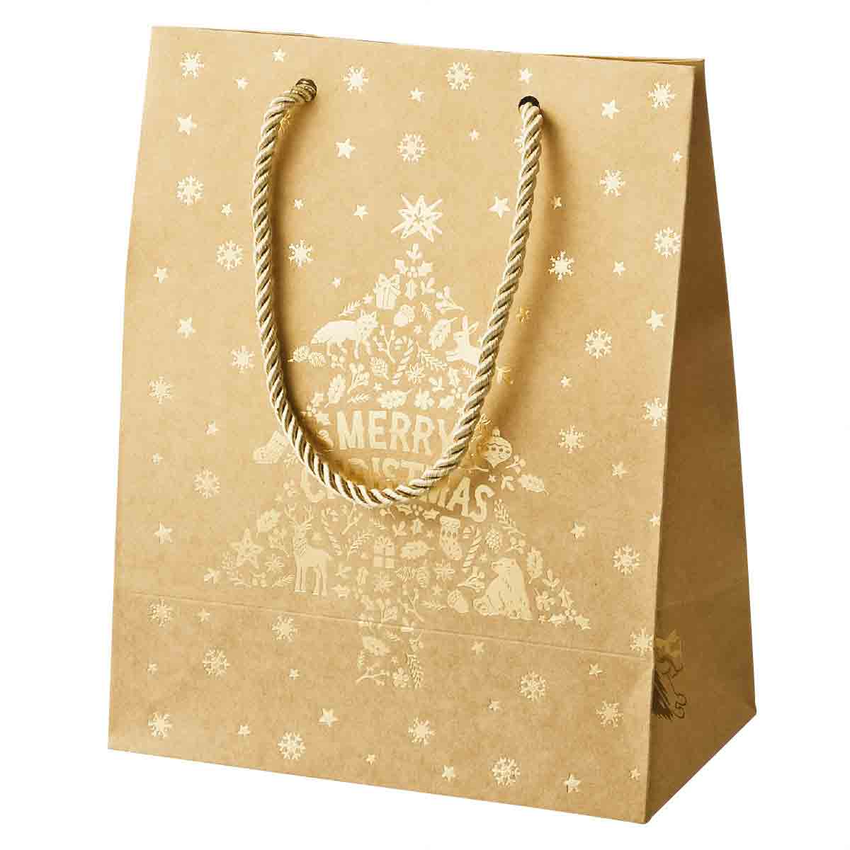 クリスマスフォレスト 手提げ紙袋枚 紙袋 プレゼント クリスマスラッピング ギフトラッピング シンプル おしゃれ 通販 ストア エキスプレス